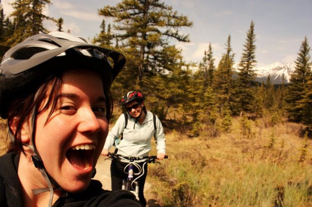 Bike riding in Jasper